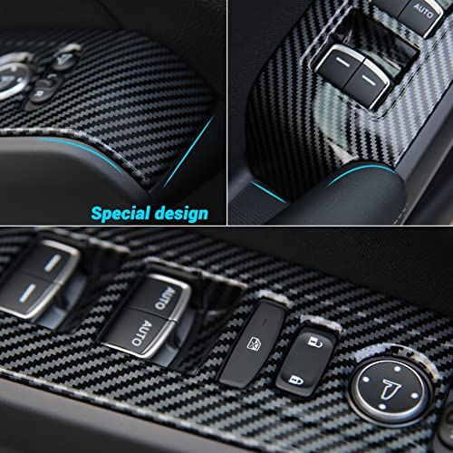 Thenice Compatible with Honda Civic Accessories Window Control Panel Door Armrest Cover Trims Interior Accessory for Civic 2022 2023 2024 2025 (Carbon Fiber Print) - Image 5