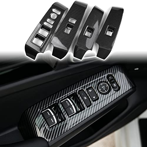 Thenice Compatible with Honda Civic Accessories Window Control Panel Door Armrest Cover Trims Interior Accessory for Civic 2022 2023 2024 2025 (Carbon Fiber Print) - Image 1