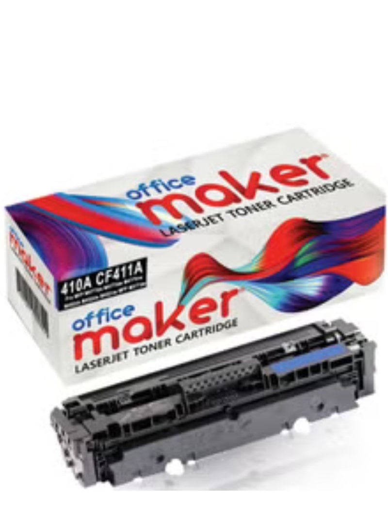 Office Maker 410A CF411A Laserjet Toner Cartridge CYAN  - Image 1