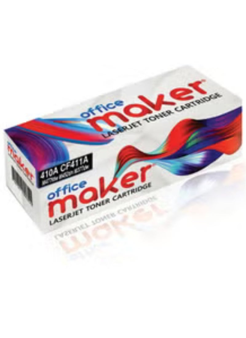 Office Maker 410A CF411A Laserjet Toner Cartridge CYAN  - Image 2