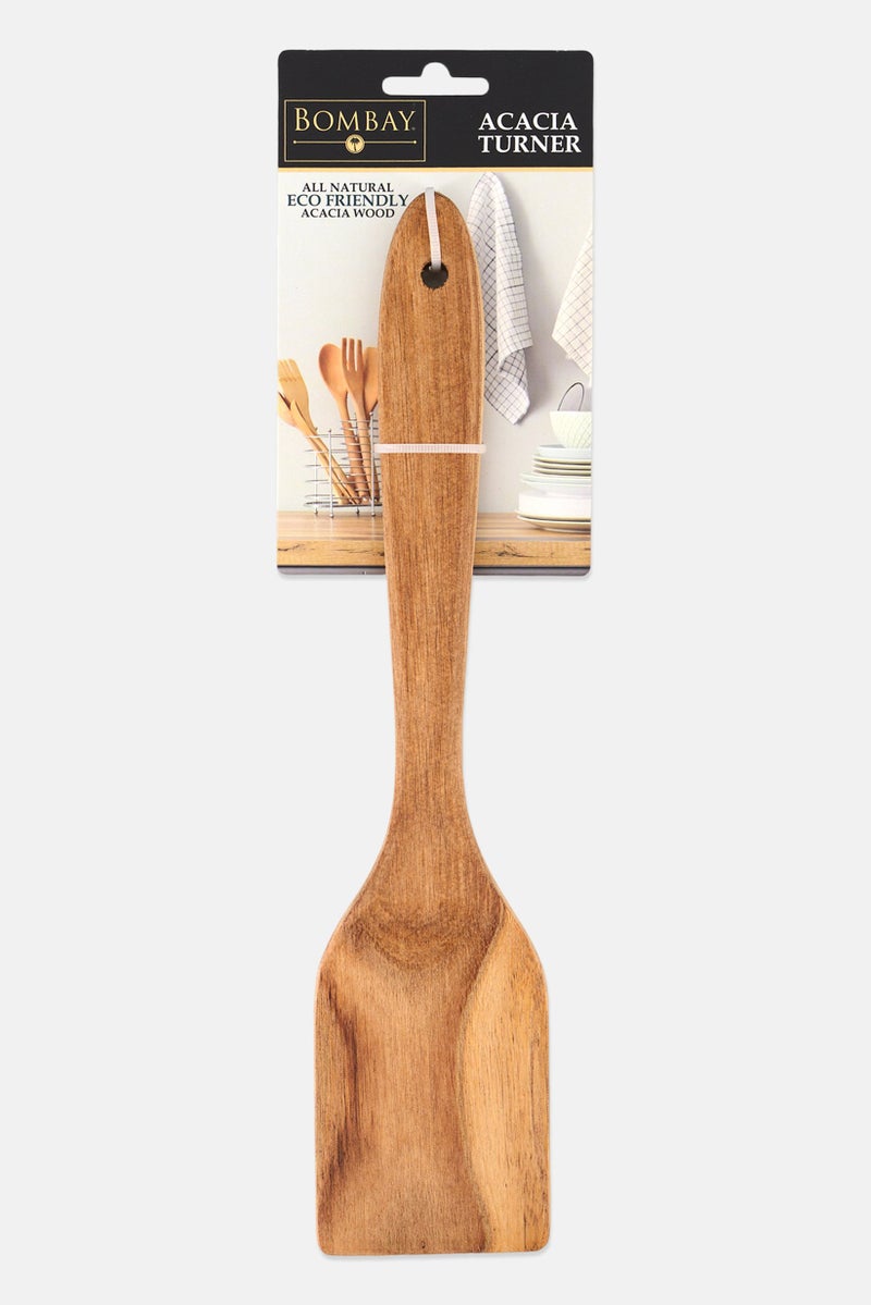 Bombay Acacia Wooden Solid Turner 30 L cm, Dark Beige - Image 1