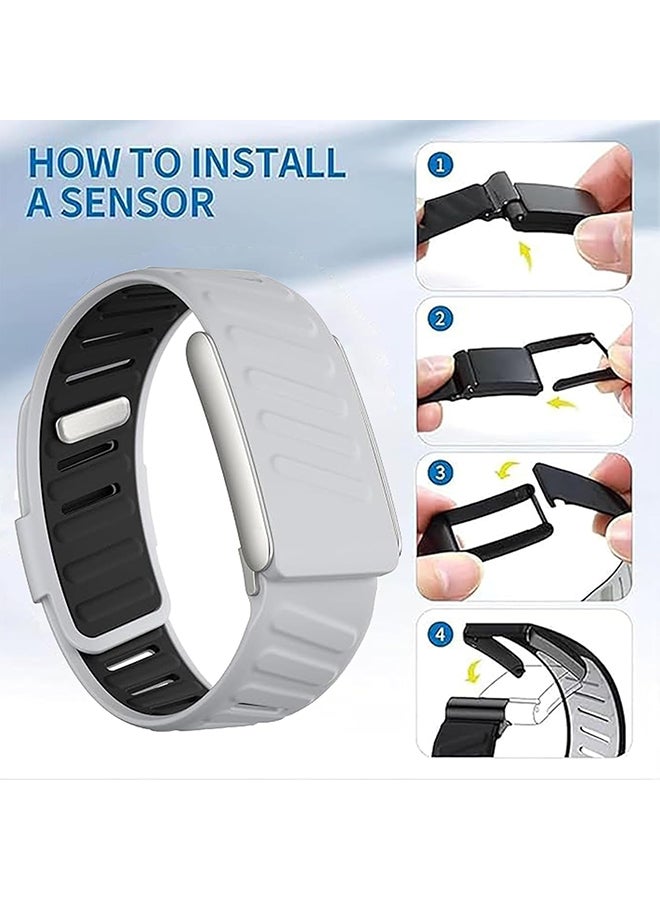 O Ozone Silicone Sport Band for Whoop 5.0 & MG Band|Adjustable,Waterproof Replacement Wrist Strap for Men & Women |Comfortable & Durable Fitness Bands- Grey - Image 3