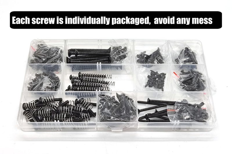 Vencetmat Guitar Screws Kit,304 Stainless Steel, #2#3#4#6#8 fit Fender & Gibson Pickguard, for Neck Plate Tuning Humbucker SingleCoil Pickup TrussRod Cover Bridge Selector Switch (Stainless Steel Black Coated) - Image 5