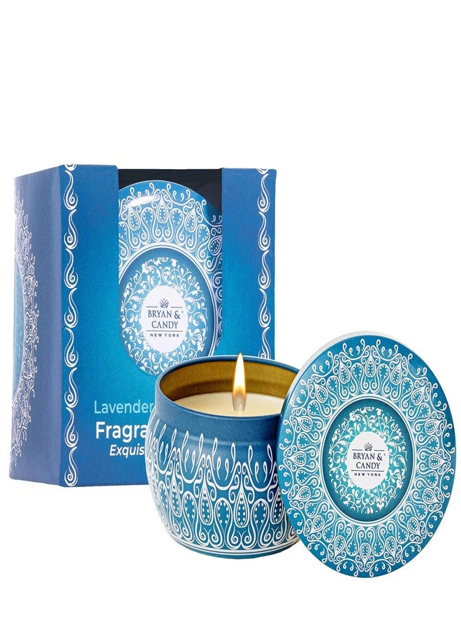 Bryan & Candy Scented Candles Gift Set for for Women & Men Lavender & Chamomile,100 gm Each Soy Wax Eco Friendly Printed Tin - Image 1