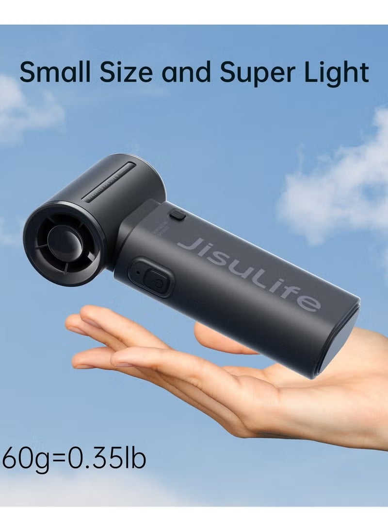 Jisulife Elec 9 Handheld Turbo Fan with Adjustable Speeds 5000mAh Rechargeable Battery