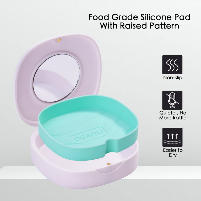 Doboli Slim Aligner Case with Vent Holes, Compatible with Invisalign, Mouth Guard Essentials, Cute Retainer Case with Removal Tool and Brush, Travel Ready - Image 4