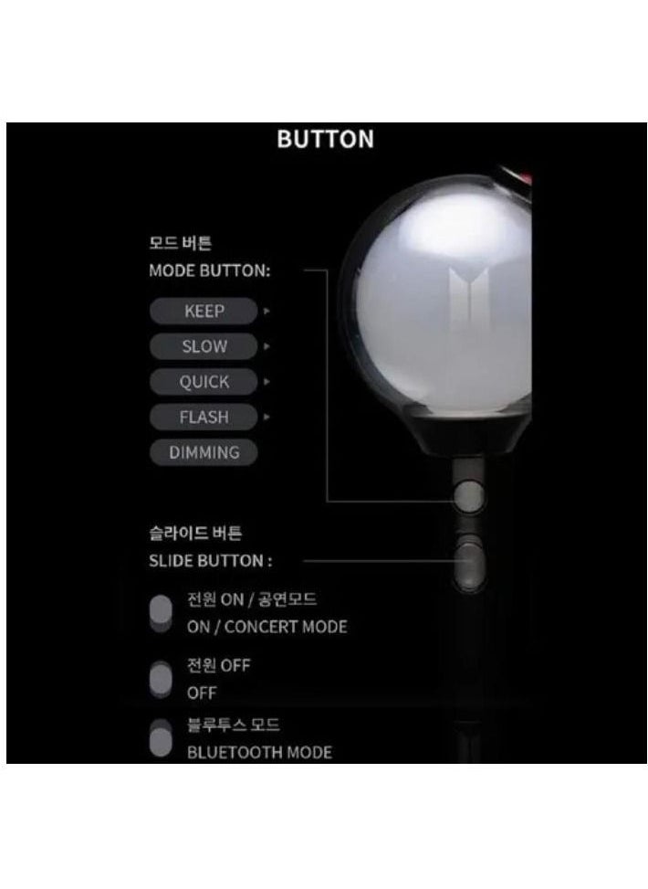 ماركة غير محددة - Lightstick BTS Army Bomb V4 متوافق مع تطبيق Bluetooth - Image 1