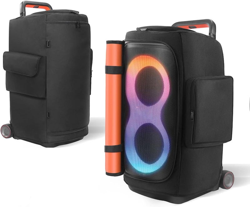 EUGOOCX Speaker Case Compatible with JBL PartyBox 520, Portable Speaker Dust Cover Storage Bag for Outdoor Travel/Home with Side Pockets - Image 1