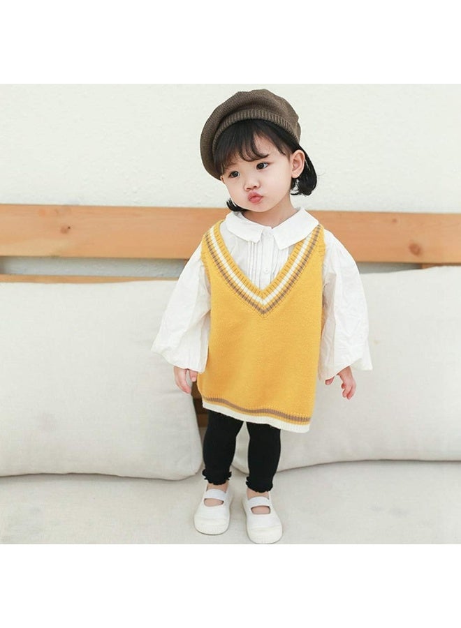 Looching Looching 4 Pack Baby Toddler Kids Girls Footless Tights Cotton Leggings Cable Ribbed Knit Ruffle Stocking Pant  - Image 3