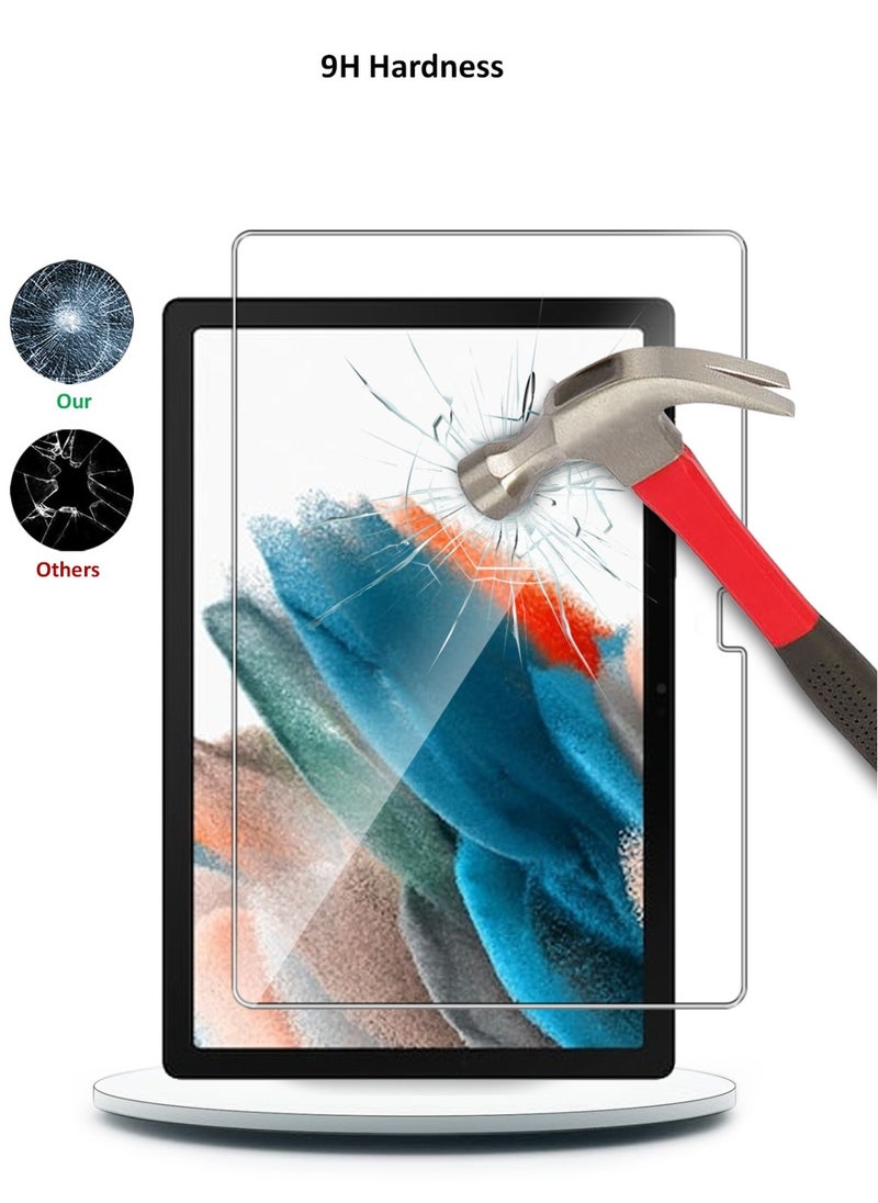 HD Tempered Glass Screen Protector for Samsung Galaxy Tab A8 10.5 Inch - Anti Reflection Anti Bubbles 9H Hardness 0.33 mm Rounded Edges Easy Installation