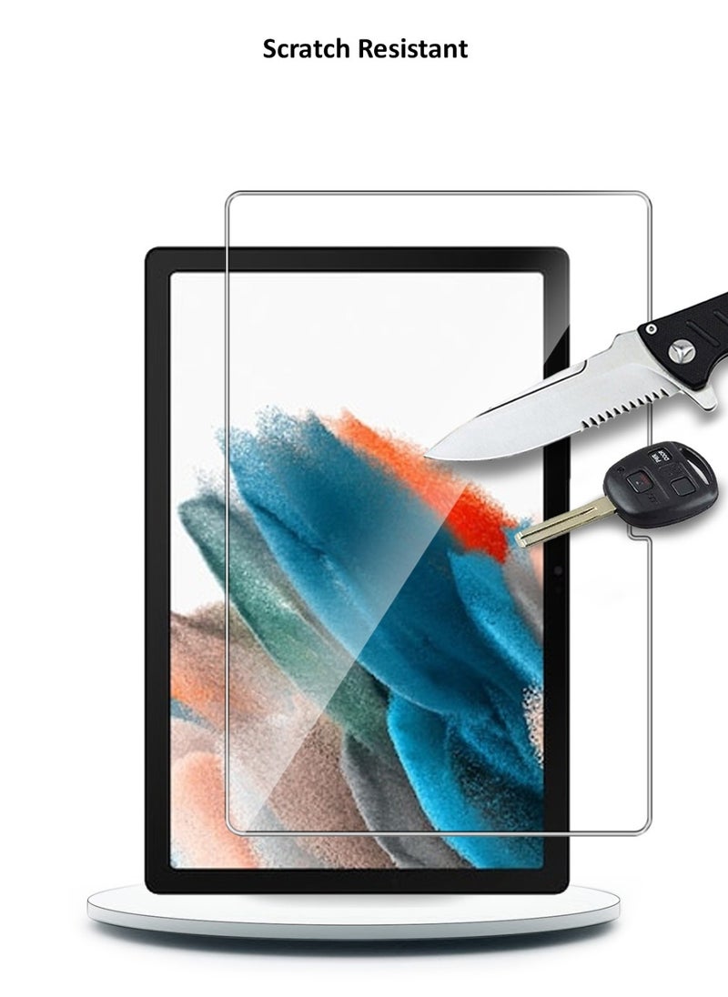 HD Tempered Glass Screen Protector for Samsung Galaxy Tab A8 10.5 Inch - Anti Reflection Anti Bubbles 9H Hardness 0.33 mm Rounded Edges Easy Installation