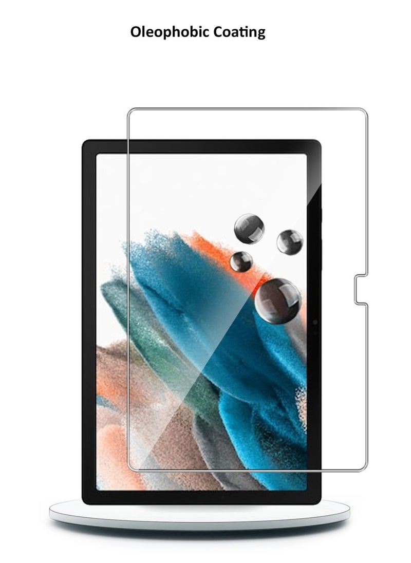 HD Tempered Glass Screen Protector for Samsung Galaxy Tab A8 10.5 Inch - Anti Reflection Anti Bubbles 9H Hardness 0.33 mm Rounded Edges Easy Installation