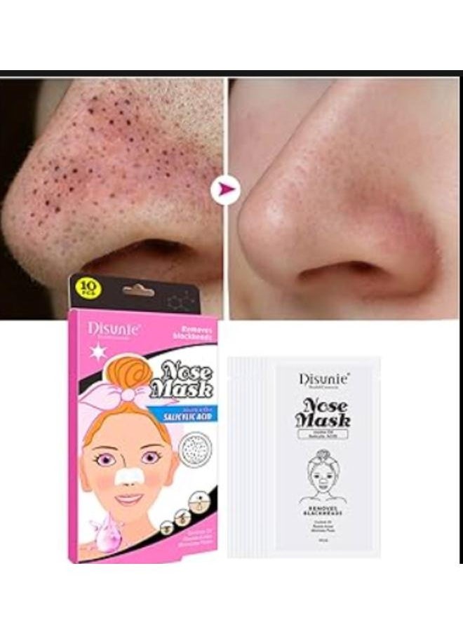 Disunie - Nose Mask With Jojoba Oil And Salicylic Acid 10pcs Multi-colour - Image 1