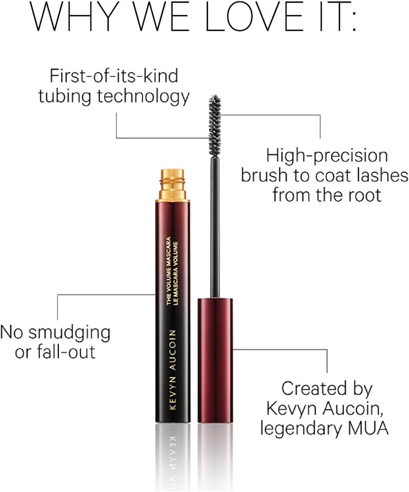 Kevyn Aucoin The Volume Mascara - Rich Pitch Black Voluminous Mascara, 0.18 oz - Image 4