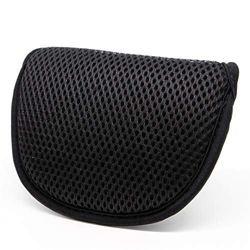 Barudan Golf Mesh Lightweight Putter Cover Mallet Putter Headcover Club Protector for Odyssey 2ball Scotty Cameron Futura Ping Taylormade 4 Colors Option Black Blue red Grey (Black) - Image 1