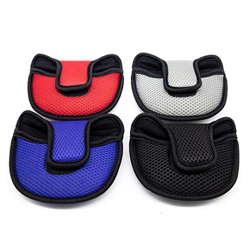 Barudan Golf Mesh Lightweight Putter Cover Mallet Putter Headcover Club Protector for Odyssey 2ball Scotty Cameron Futura Ping Taylormade 4 Colors Option Black Blue red Grey (Black) - Image 2