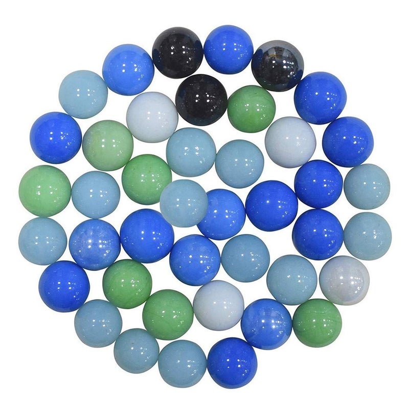 Ohhsome 1Kg Round Kancha Mixed Colour Glass Pebbles Colorful Vase Fillers for Home Decoration 1Kg - Image 1