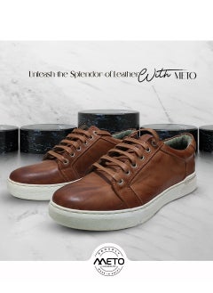 Meto Meto Hazel Color Genuine Leather Lace-up Casual Sneakers  - Image 1