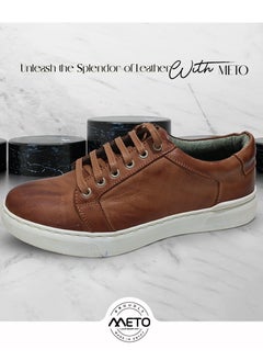 Meto Meto Hazel Color Genuine Leather Lace-up Casual Sneakers  - Image 2