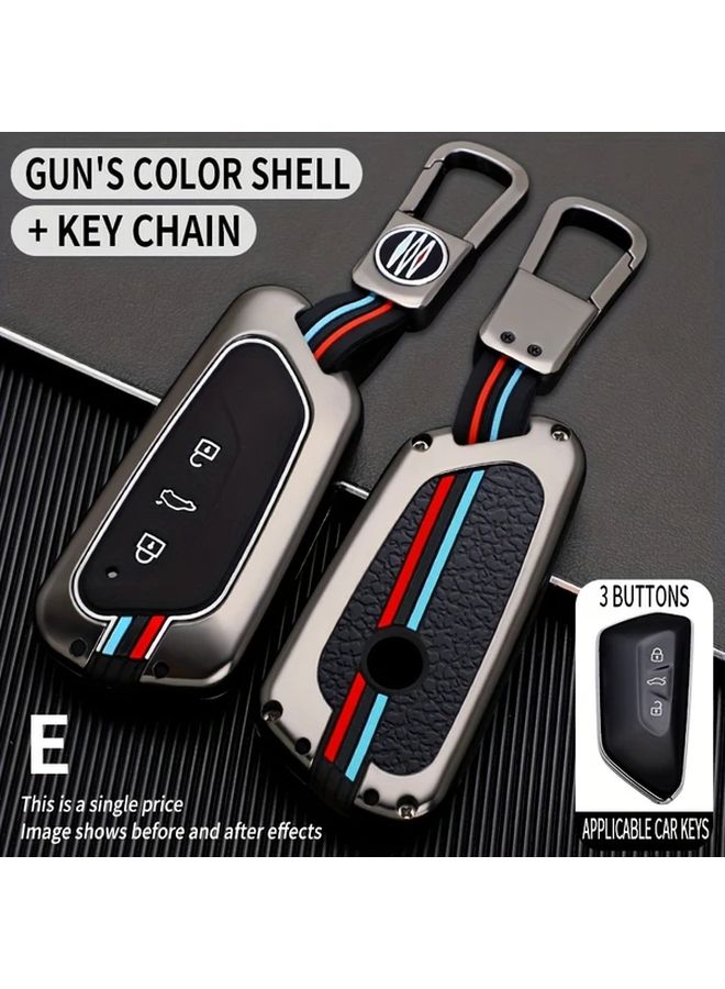 Black Key Case Cover Shell Fob Compatible With Golf 8 MK8 ID4 ID6 Skoda Octavia A8 Seat Leon FR MK4 Cupra Volkswagen - Image 1