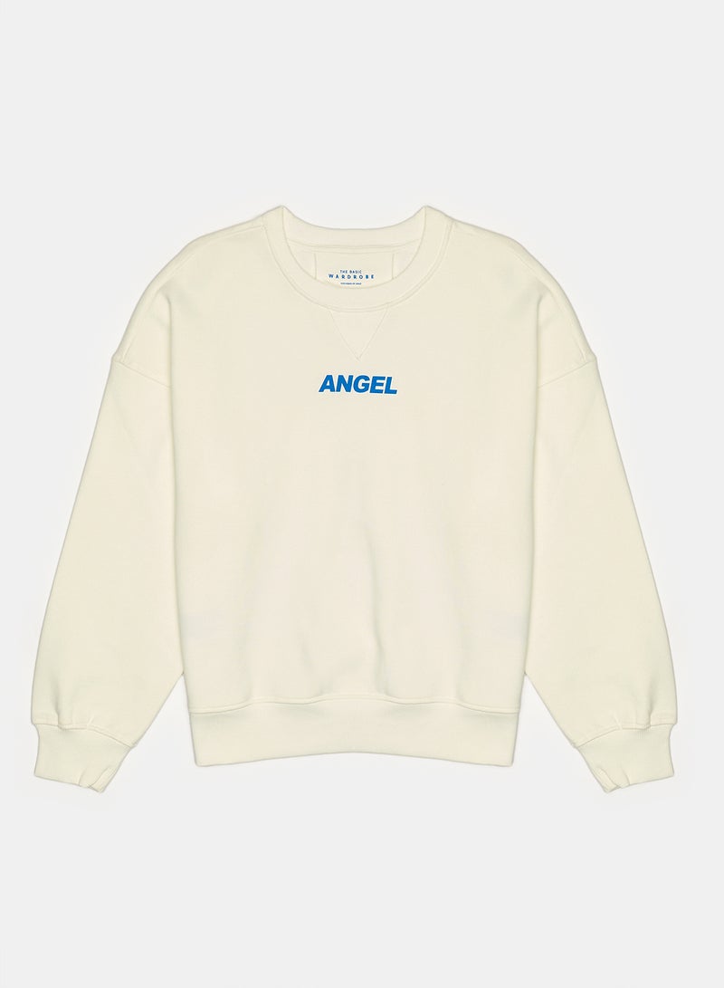 ONLY Womens Sofia Longsleeve Word Sweatshort - Image 1