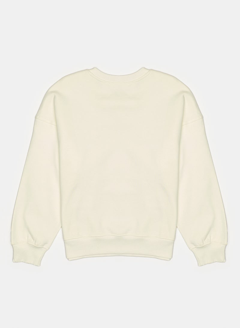 ONLY Womens Sofia Longsleeve Word Sweatshort - Image 2