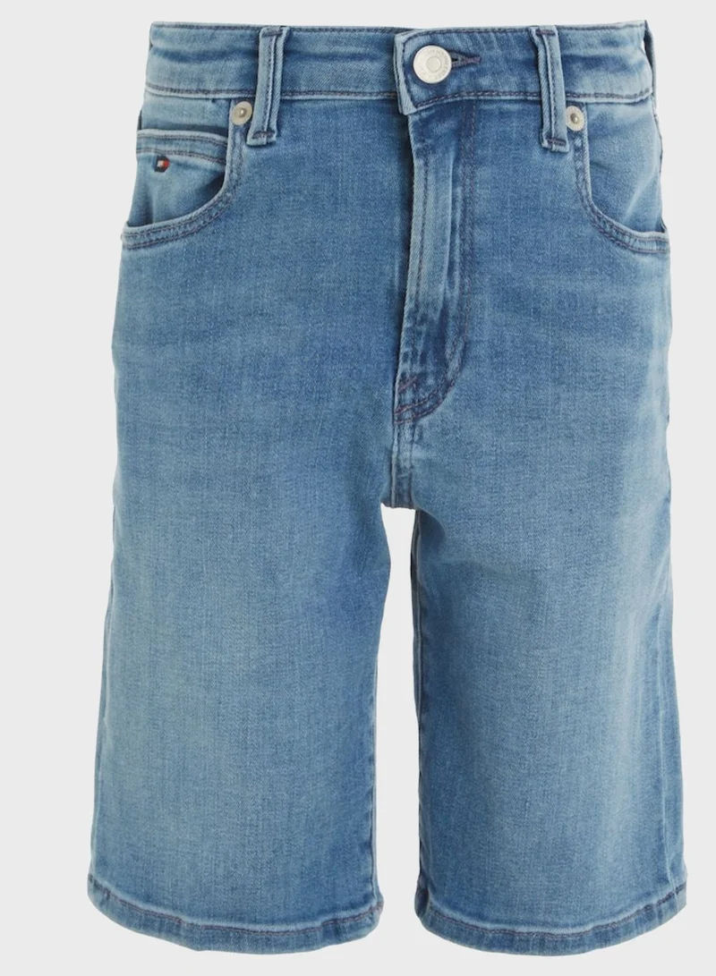 TOMMY HILFIGER Kids Denim Straight Shorts