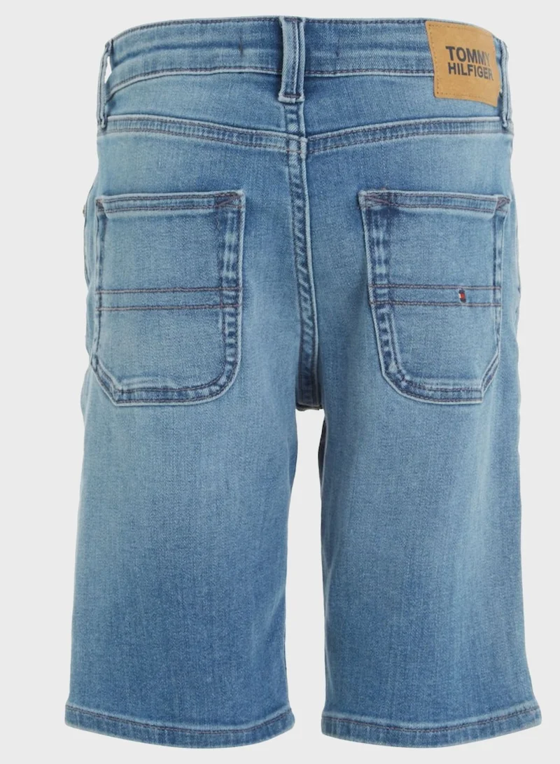 TOMMY HILFIGER Kids Denim Straight Shorts
