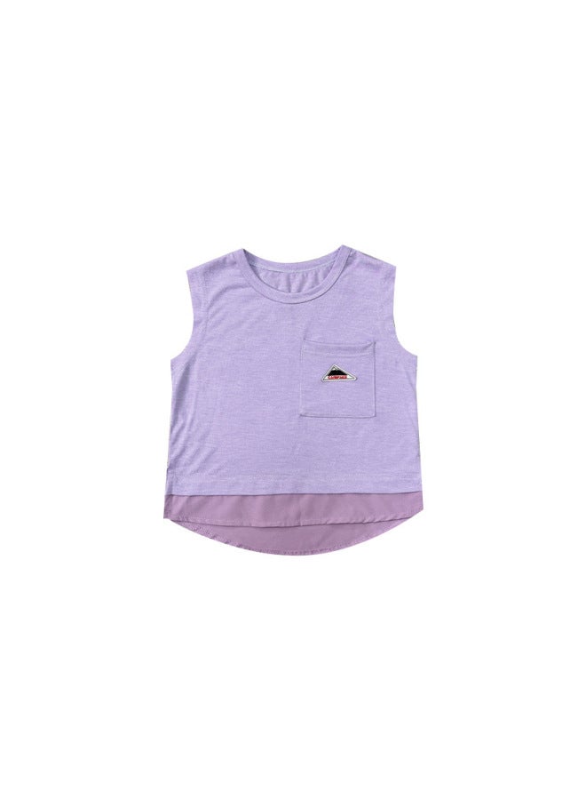 Girls' Quick-drying Vest  Summer Children's Outdoor Sports T-shirt Girls' Moisture-wicking Sleeveless Top