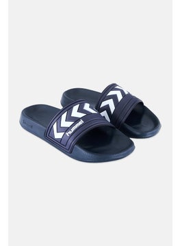 Hummel Men Larsen Brand Logo Slides,Navy  - Image 1