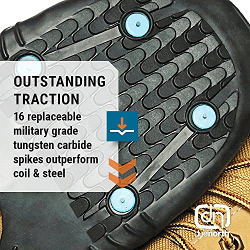 Due North All Purpose Industrial Ice Cleats for Men & Women - Traction Aids for Walking & Working on Snow/Ice - 16 Spikes - Image 3