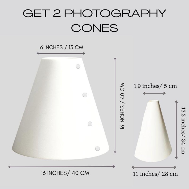 Smiledrive ® Light Cone for Product Photography - Diffuser for Photography Shadow/Reflection-Free Photography-2 Units (1 Big, 1 Small) - Image 3