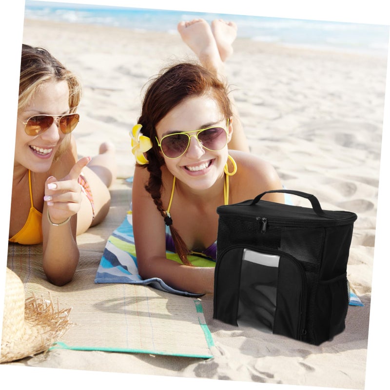 Black Hanging Travel Toiletry Bag For Women Large Capacity Portable Organizer - Image 4