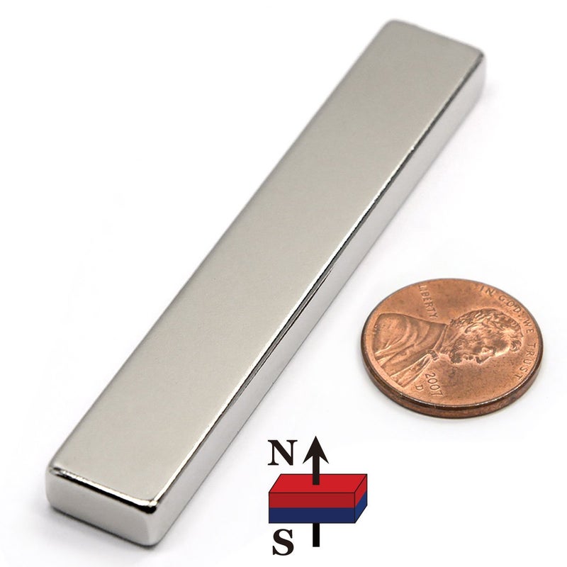 CMS MAGNETICS - (1-Piece) Grade N45 3x1/2x1/4 Neodymium Bar Magnet with 3M Foam Adhesive | Strong, Rectangle, Triple-Layer Coating, Rare Earth | Crafting, School Project, DYI, Science, Research - Image 3
