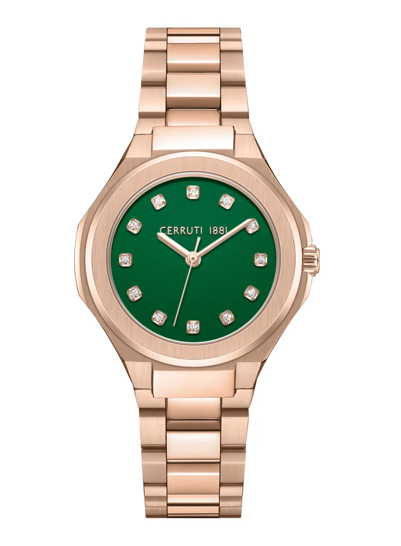 Lucardo Rose Gold Stainless Steel Bracelet Analog Watch For Women, 32.5mm