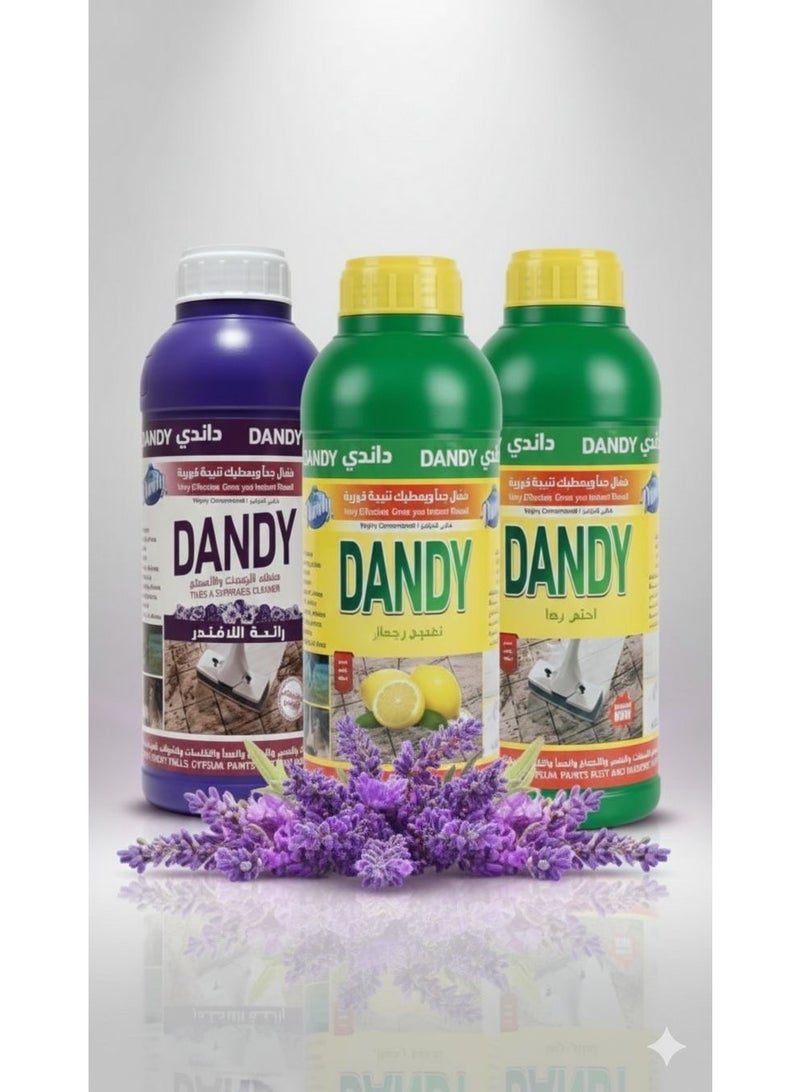 داندي ثلاث قطع داندي منظف ارضيات بدون رائحه ورائحة اللافندر ورائحة الليمون المنعش - Image 1
