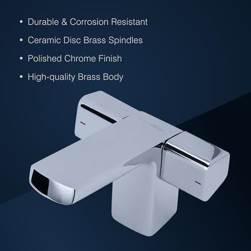 Hindware Italian Collection F530014CP Starc Central Hole Basin Mixer Without Popup Waste, Brass with Chrome Finish | 12-Year Manufacturer Warranty - Image 4