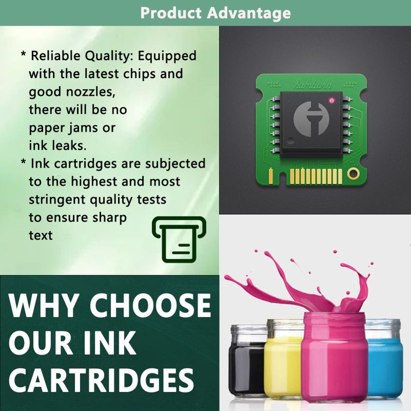 Black and Color Ink Cartridges Compatible for Canon Pixma Printers PG512 CL513 - Image 5