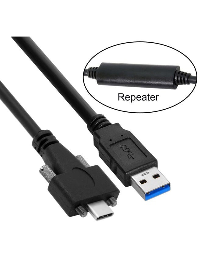 CY Cable USB-C USB 3.1 Type-C Dual Screws Locking to Standard USB3.0 Data Cable Mount Type for Camera Recorder - Image 3