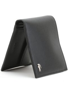 LACOSTE Lacoste Black Wallet for Men - 6 Card Slots, Coin Clip Pocket, and Spacious Main Money Compartment - Sleek & Durable Design  - Image 1