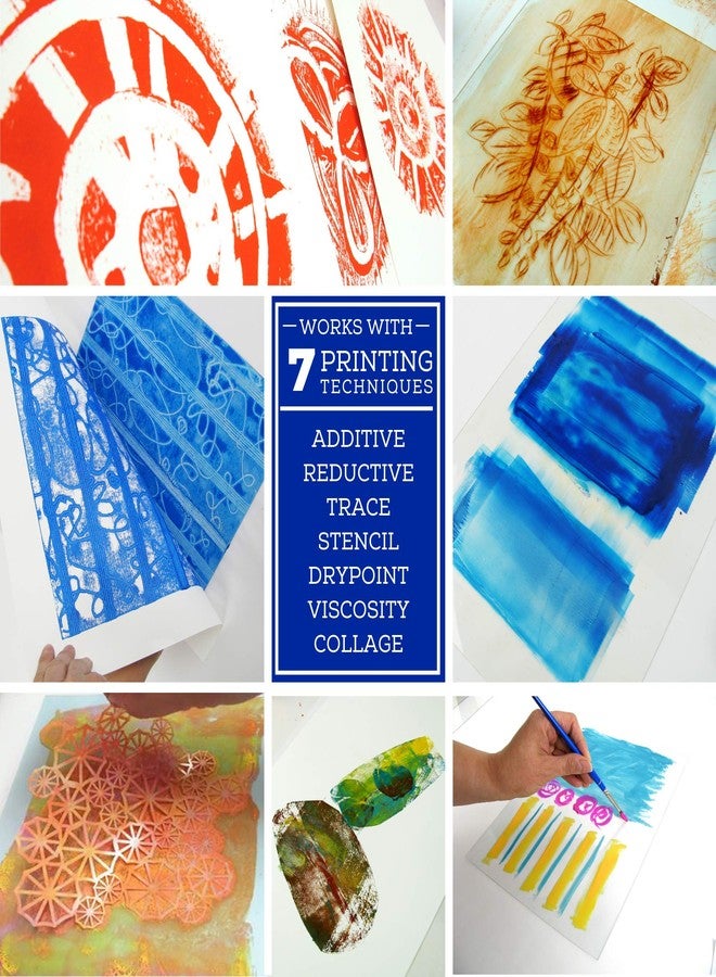 Grafix لوحة طباعة جرافيكس إمبريس مونوبرينت - 9 × 12 بوصة، عبوة من 24 - شفافة، خفيفة الوزن، غير مسامية .030 بوصة سطح ديرا-لار للطباعة المونو، بديل اقتصادي للألواح المعدنية أو الزجاجية - Image 5