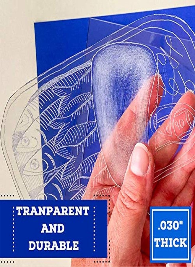 Grafix لوحة طباعة جرافيكس إمبريس مونوبرينت - 9 × 12 بوصة، عبوة من 24 - شفافة، خفيفة الوزن، غير مسامية .030 بوصة سطح ديرا-لار للطباعة المونو، بديل اقتصادي للألواح المعدنية أو الزجاجية - Image 3