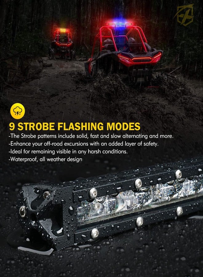 Xprite 25” LED Chase Light Bar, Offroad Rear Chase Light w/Brake Turn Signal Running Lights for 1.75”-2” Roll Cage Compatible with UTV, Polaris RZR, Yamaha, Kawasaki, SXS,Trucks, SUV - RWYR - Image 4