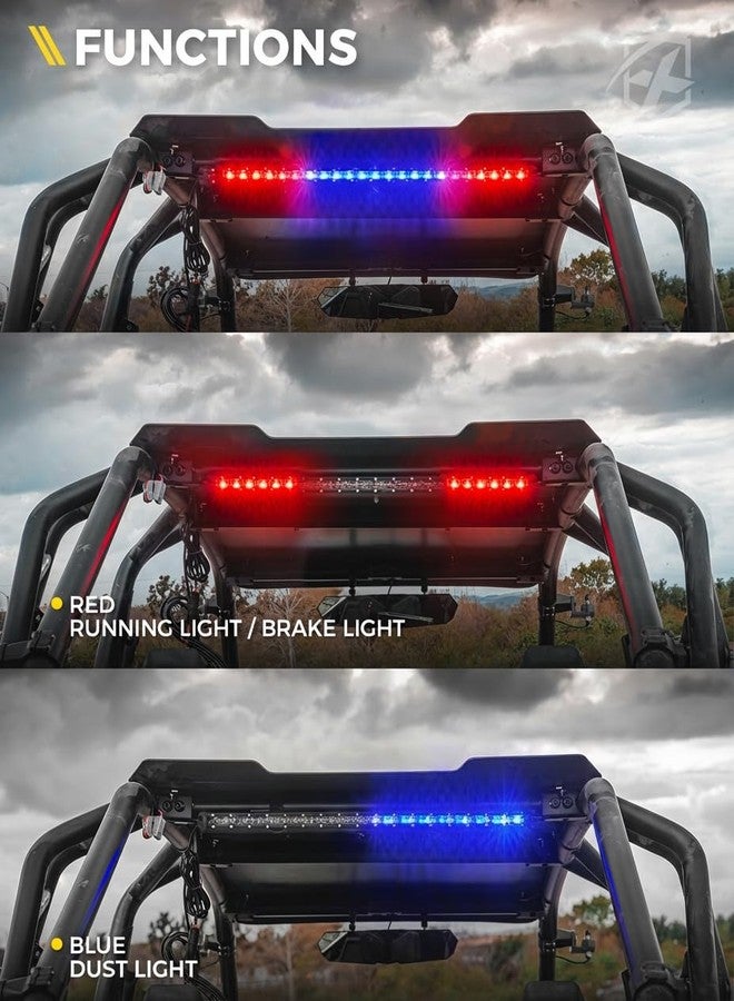 Xprite 25” LED Chase Light Bar, Offroad Rear Chase Light w/Brake Turn Signal Running Lights for 1.75”-2” Roll Cage Compatible with UTV, Polaris RZR, Yamaha, Kawasaki, SXS,Trucks, SUV - RWYR - Image 3
