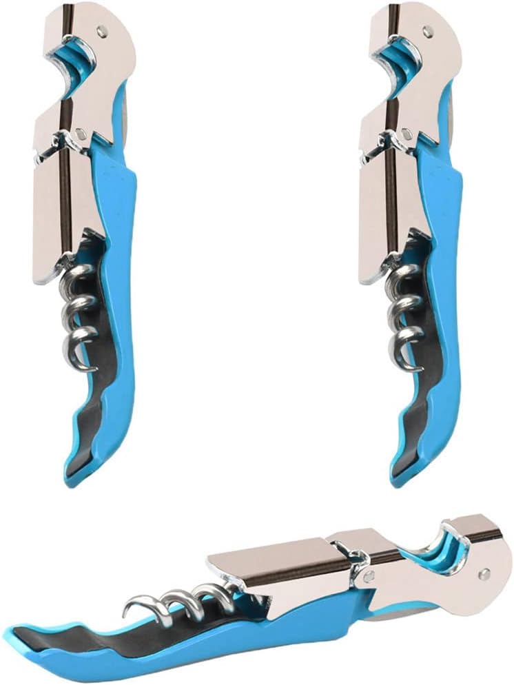 Kit-Home Professional Waiter Corkscrew Wine Openers Set, Heavy Duty Stainless Steel Hinges Wine Key for Restaurant Waiters, Sommelier, Bartenders - Image 1