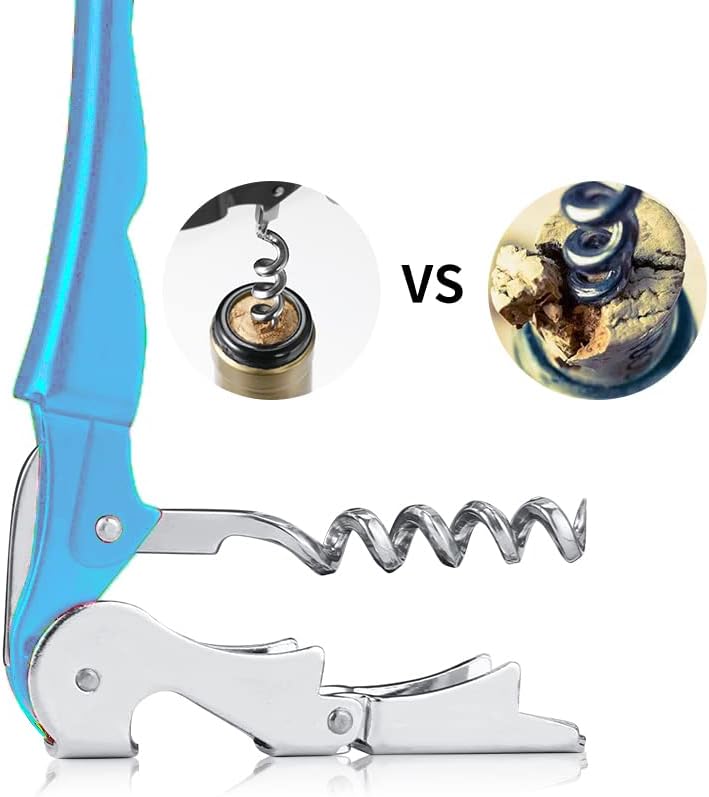 Kit-Home Professional Waiter Corkscrew Wine Openers Set, Heavy Duty Stainless Steel Hinges Wine Key for Restaurant Waiters, Sommelier, Bartenders - Image 3