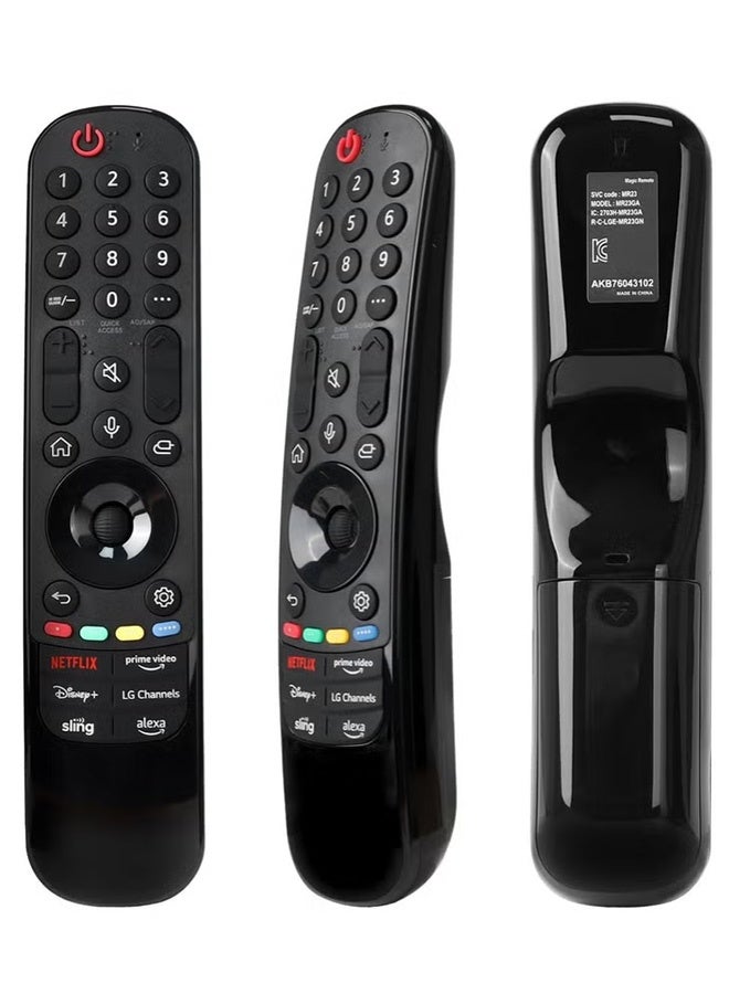 بكومور ريموت ماجيك إل جي بديل MR23 بتحكم صوتي ومؤشر – متوافق مع تلفزيونات إل جي الذكية 2021-2023 OLED و QNED و NanoCell و UHD و 4K و 8K ريموت لاسلكي بلوتوث شامل - Image 4