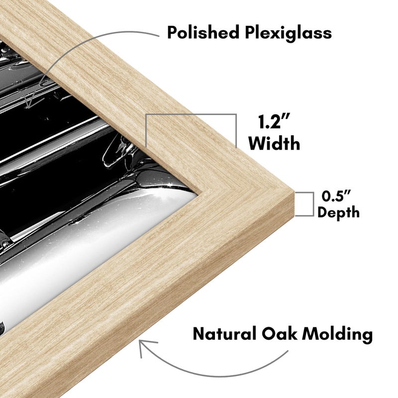 Americanflat 18x24 Poster Frame with Polished Plexiglass - Wide Picture Frames Made of Engineered Wood for Vertical or Horizontal Wall Display - Epic Collection - Natural Oak - Image 3