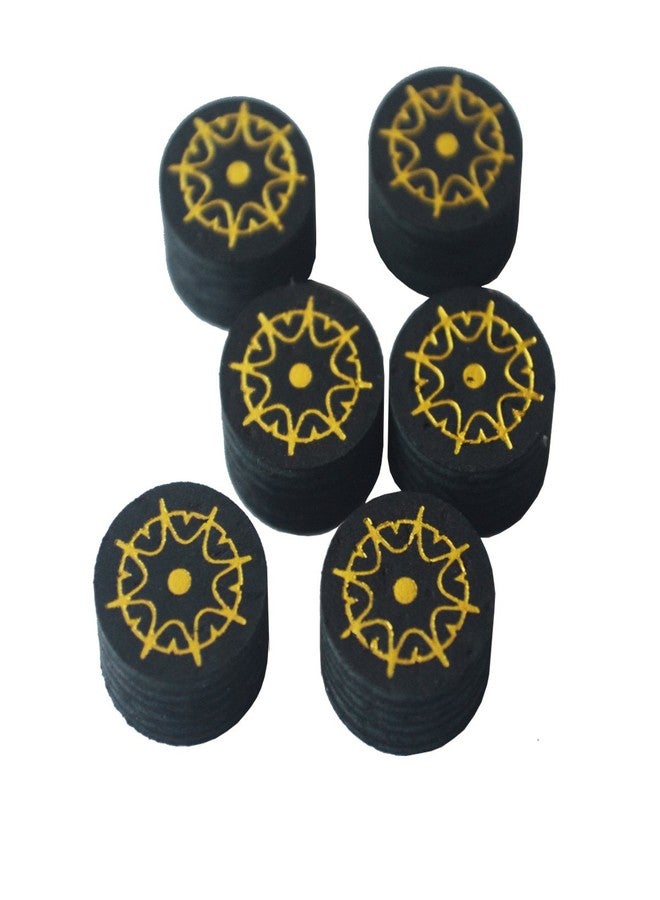 Collapsar 6pcs 14mm Black Multiple Layer Pigskin Pool Cue Tips H M S (Mix) - Image 3
