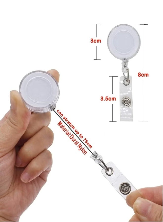 12 PCS Badge Reel Holder, Funny Badge Holder, Nurse Badge Reel Holder, Retractable Nursing Id Badge Reels Clips, Cute Nursing Badge Reel for Nurses Doctor Hospital Office Worker Gifts - Image 4